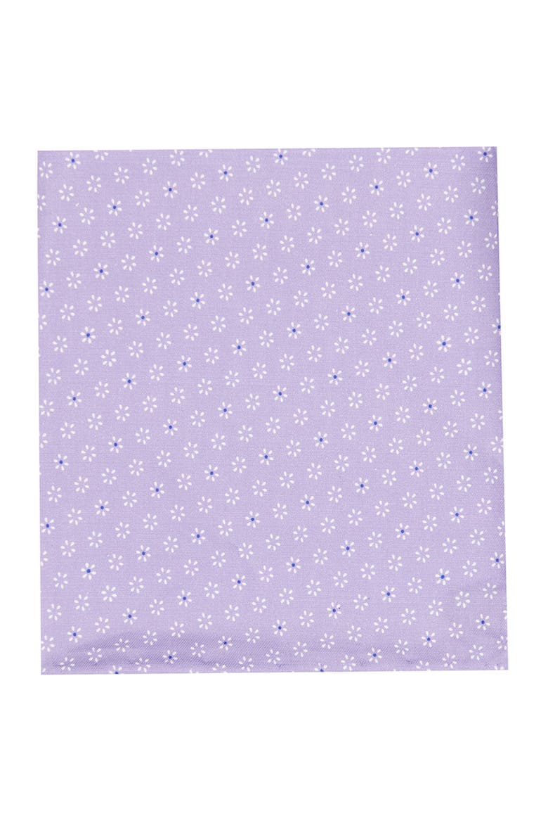 Men's Geo Flower Cotton Pocket Square, Main, color, LILAC