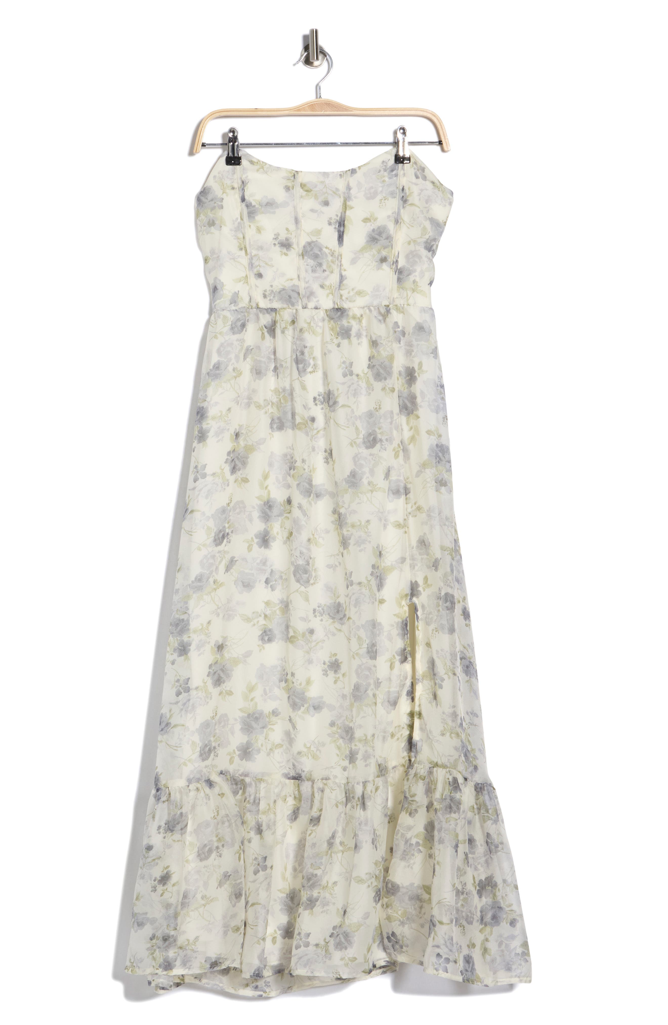 Blu Pepper Floral Strapless Dress