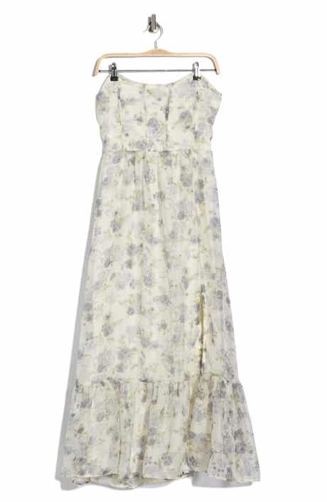 Blu Pepper Floral Strapless Dress