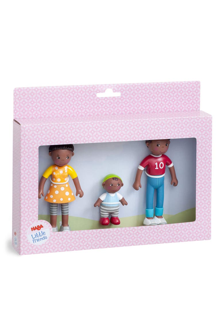 Little Friends Family Time - Mom, Dad and Baby Dollhouse Toy Figures, Main, color, MULTI