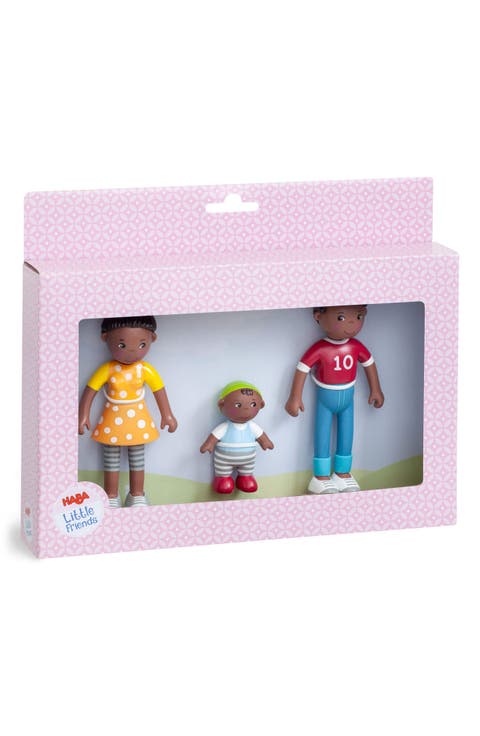 Little Friends Family Time - Mom, Dad and Baby Dollhouse Toy Figures
