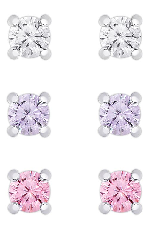 Lily Nily Pack of 3 Stud Earrings in Silver 