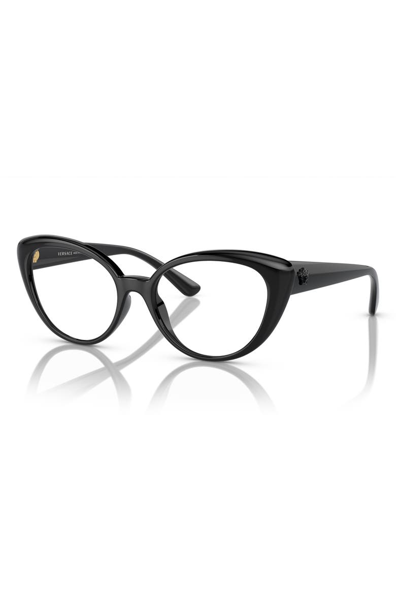 Versace 53mm Cat Eye Optical Glasses, Alternate, color, 