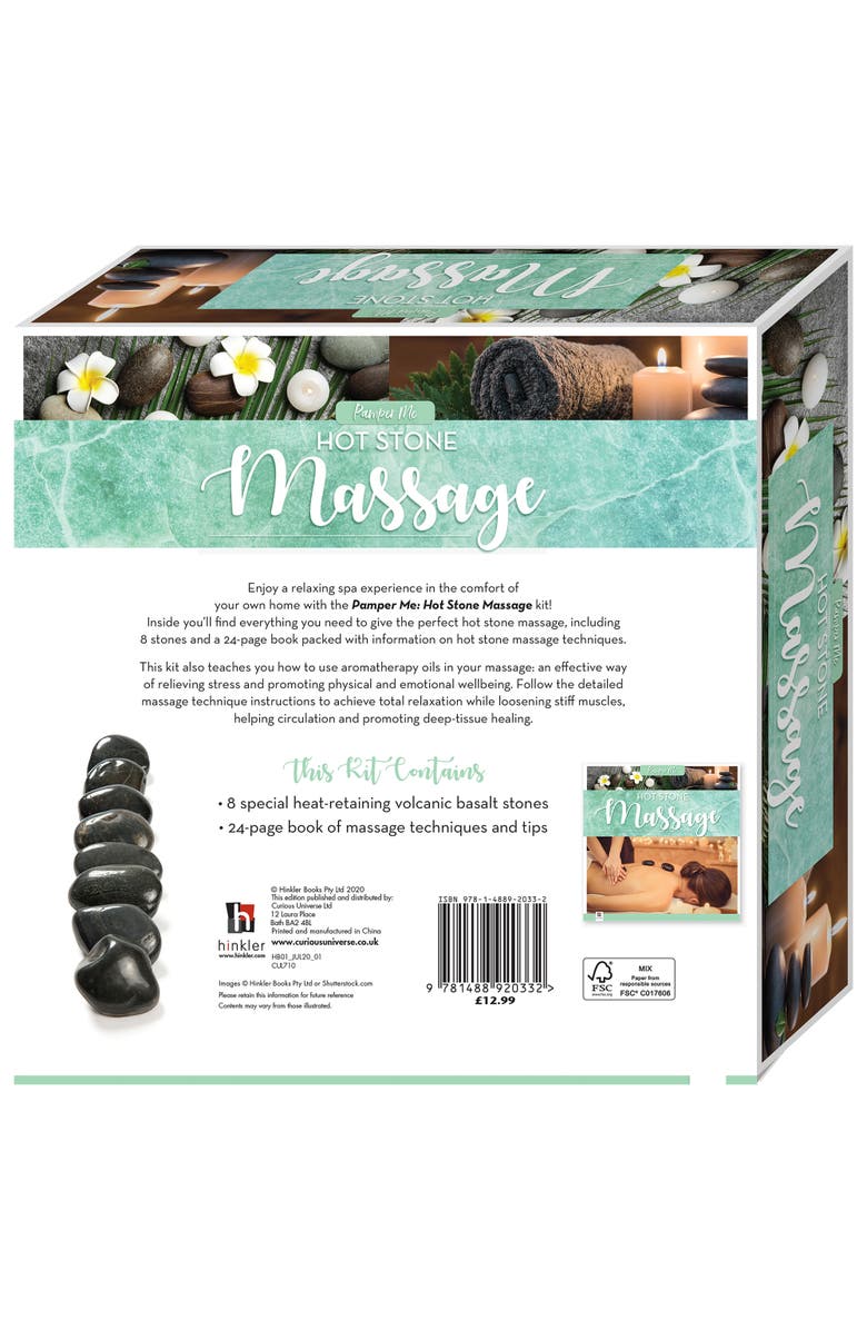 Elevate Pamper Me Hot Stone Massage Box Set, Alternate, color, Black