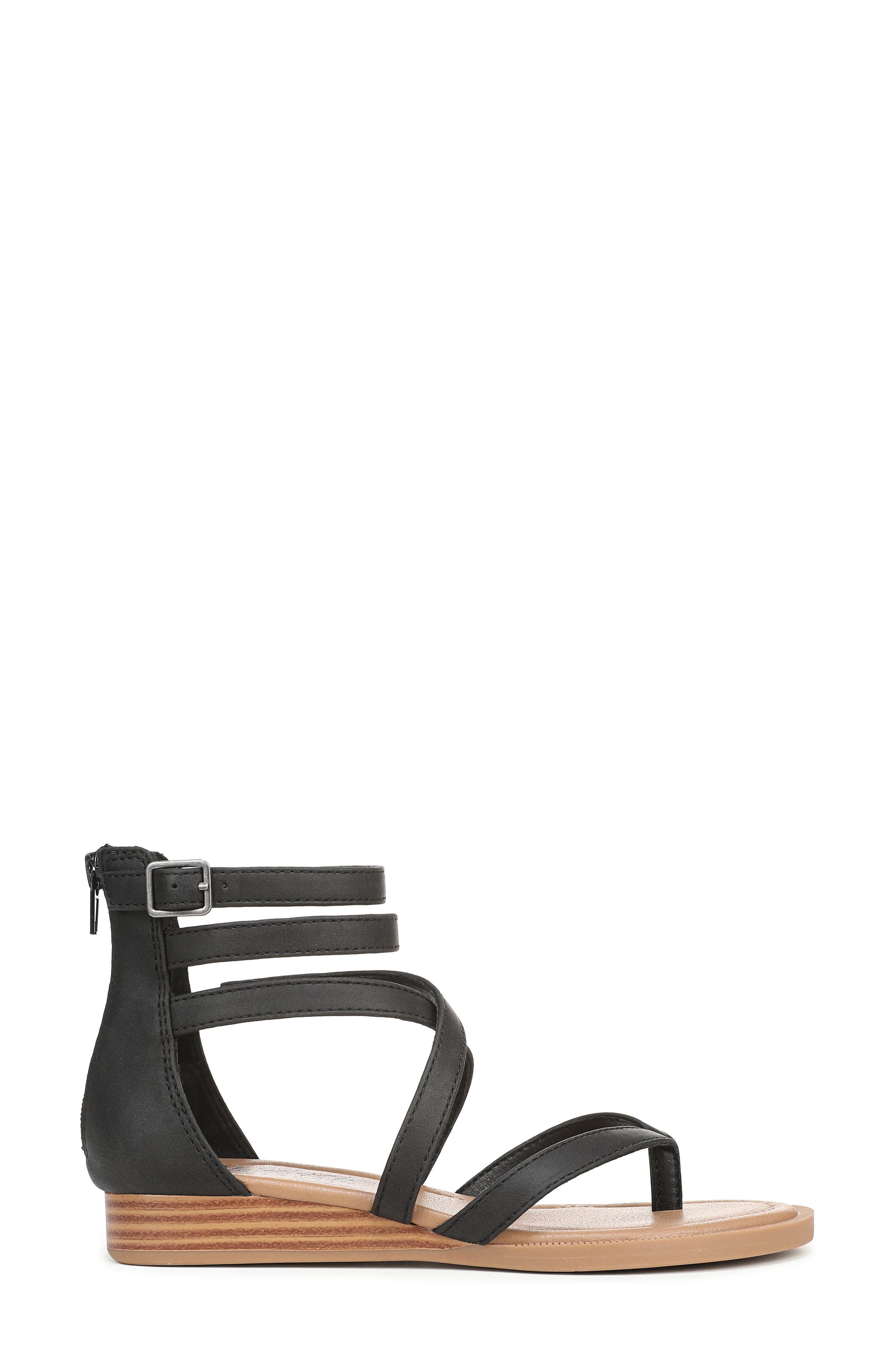 Blowfish Malibu Adrian Strappy Sandal, Alternate, color, Black Faux Leather