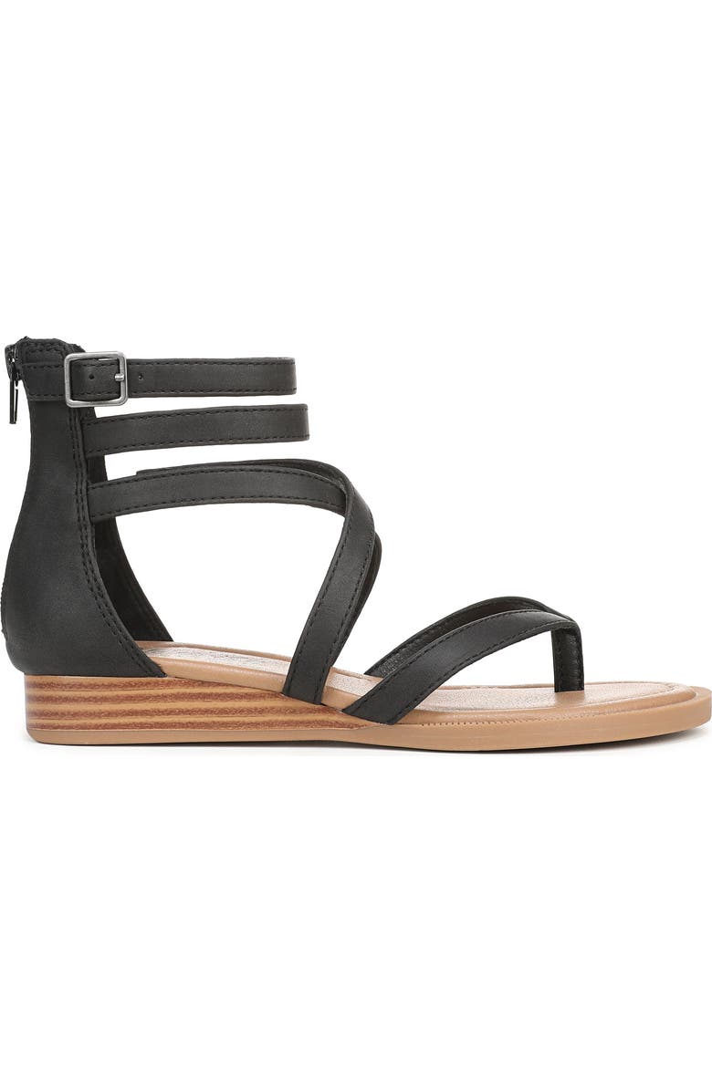 Blowfish Malibu Adrian Strappy Sandal, Alternate, color, Black Faux Leather