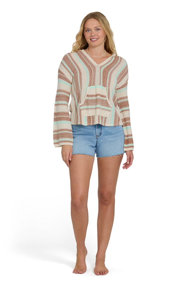 Billabong Baja Beach Stripe Cotton Blend Hoodie, Alternate, color, 