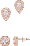 Adornia Set of 2 Assorted Crystal Stud Earrings