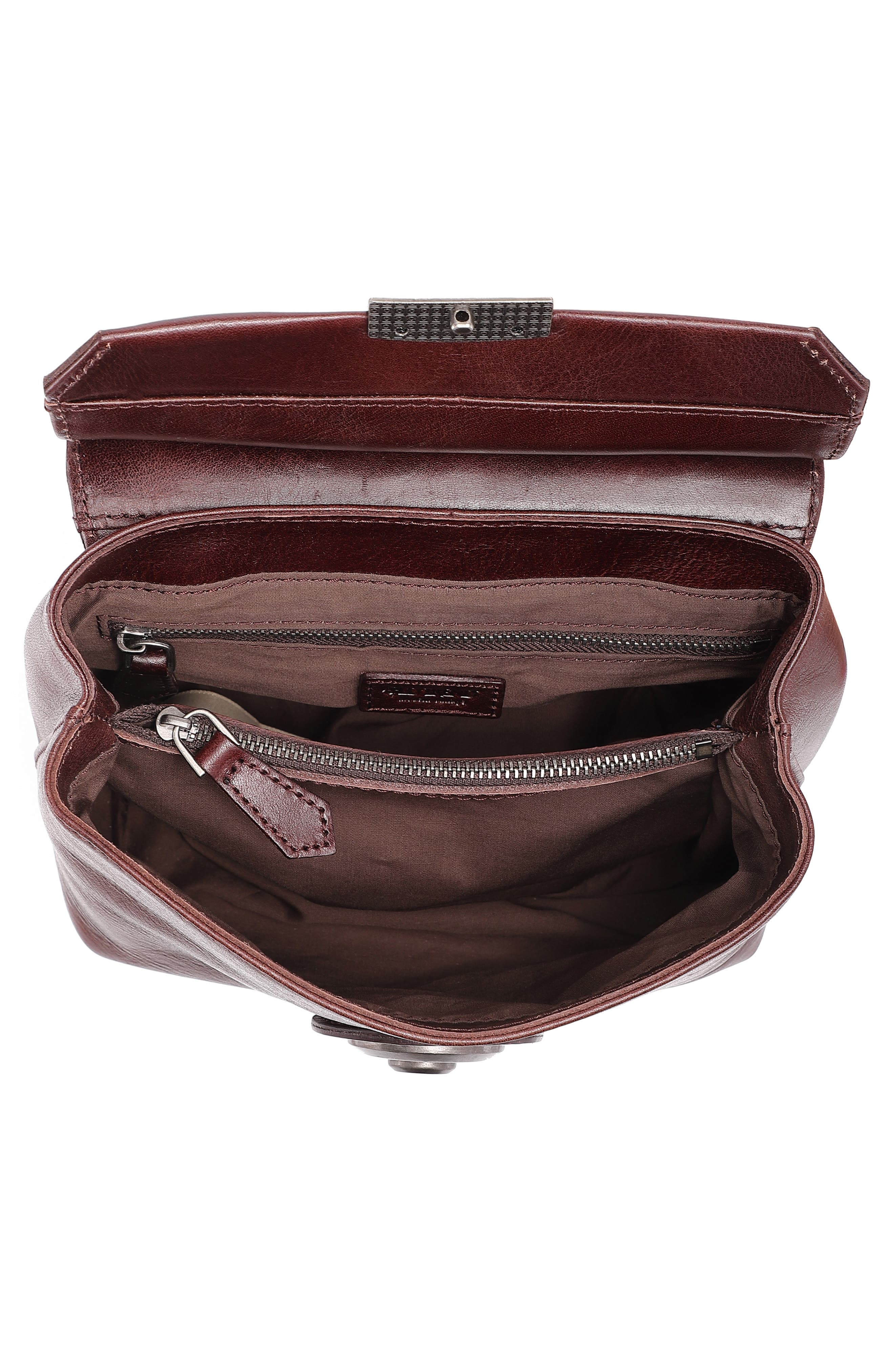 Leather Cypress Crossbody Bag, Alternate, color, BROWN