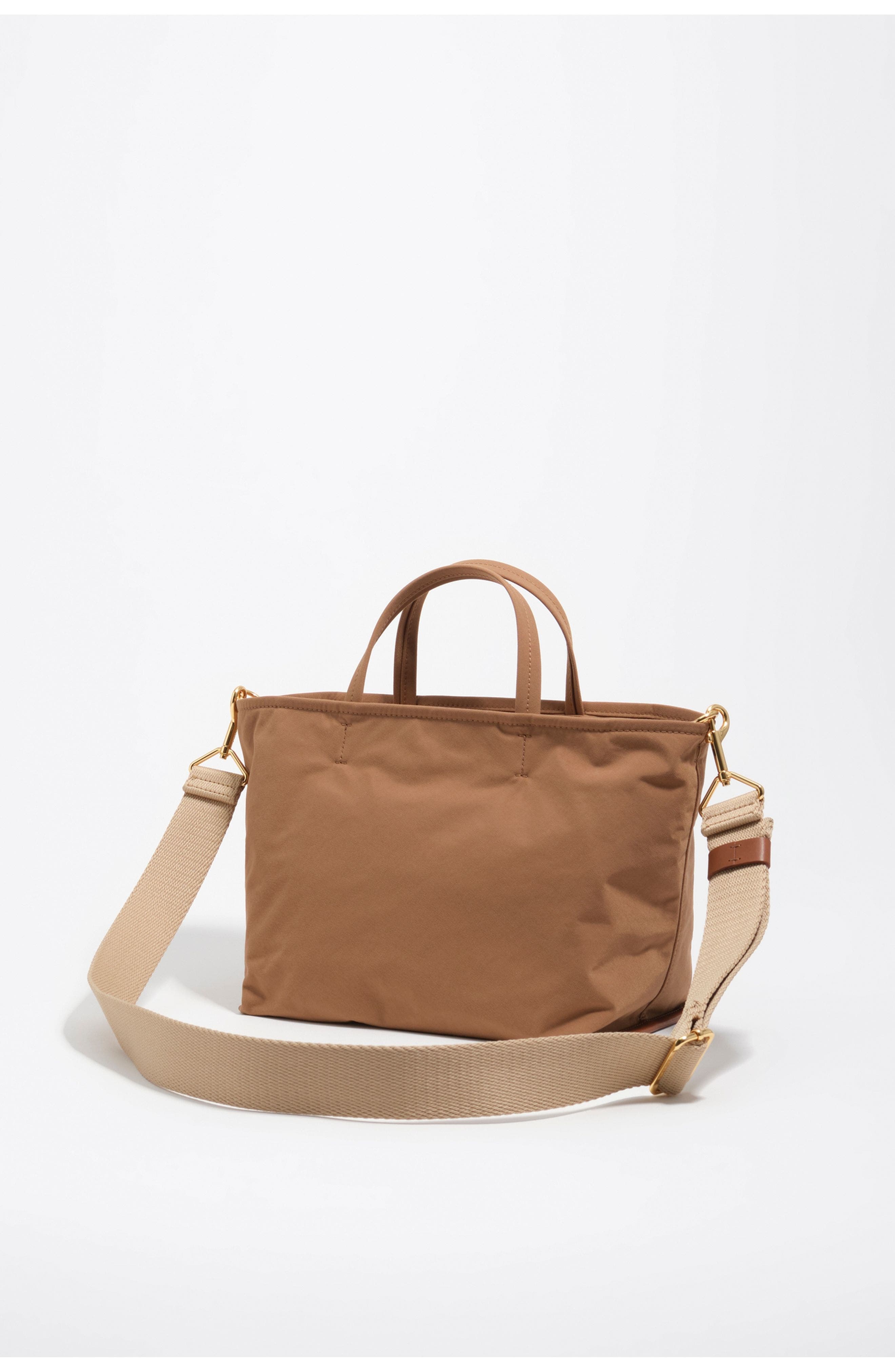 Bimba y Lola Medium Gabardine Shopper Bag, Alternate, color, Cinnamon