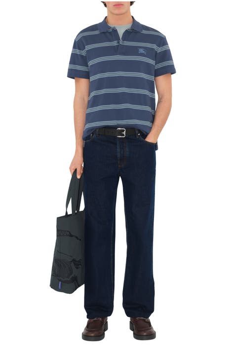 Striped Cotton Polo Shirt