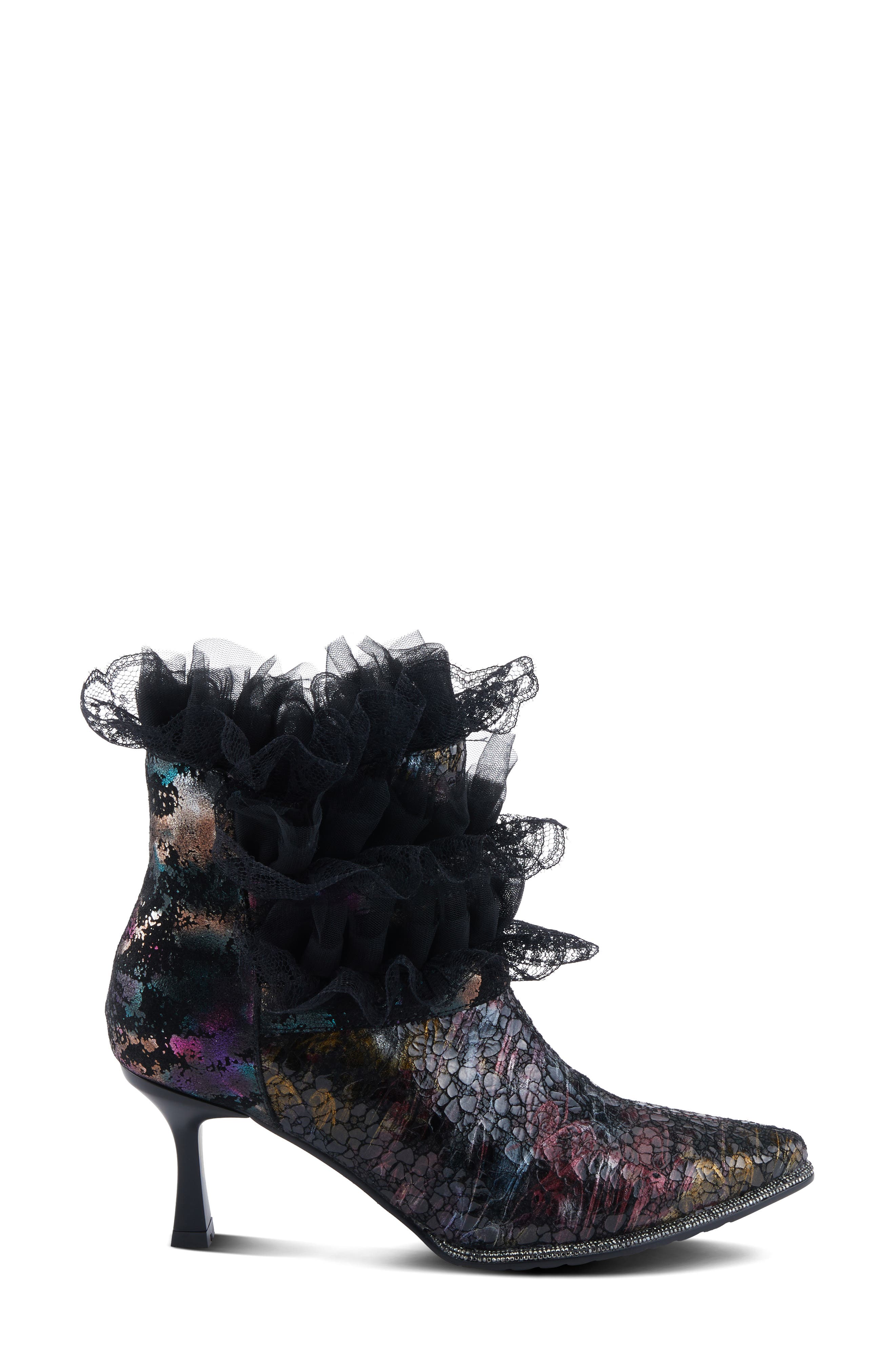 L'Artiste by Spring Step Lacenshine Pointed Toe Bootie, Alternate, color, 