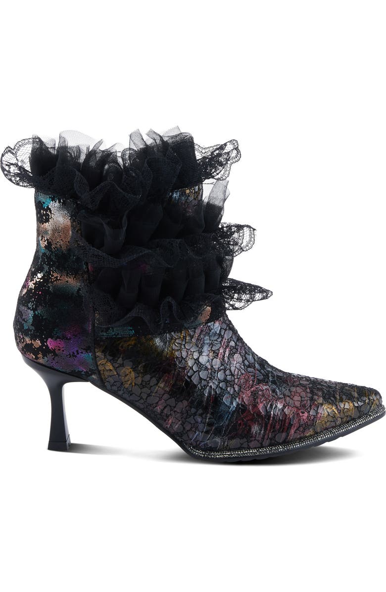 L'Artiste by Spring Step Lacenshine Pointed Toe Bootie, Alternate, color,