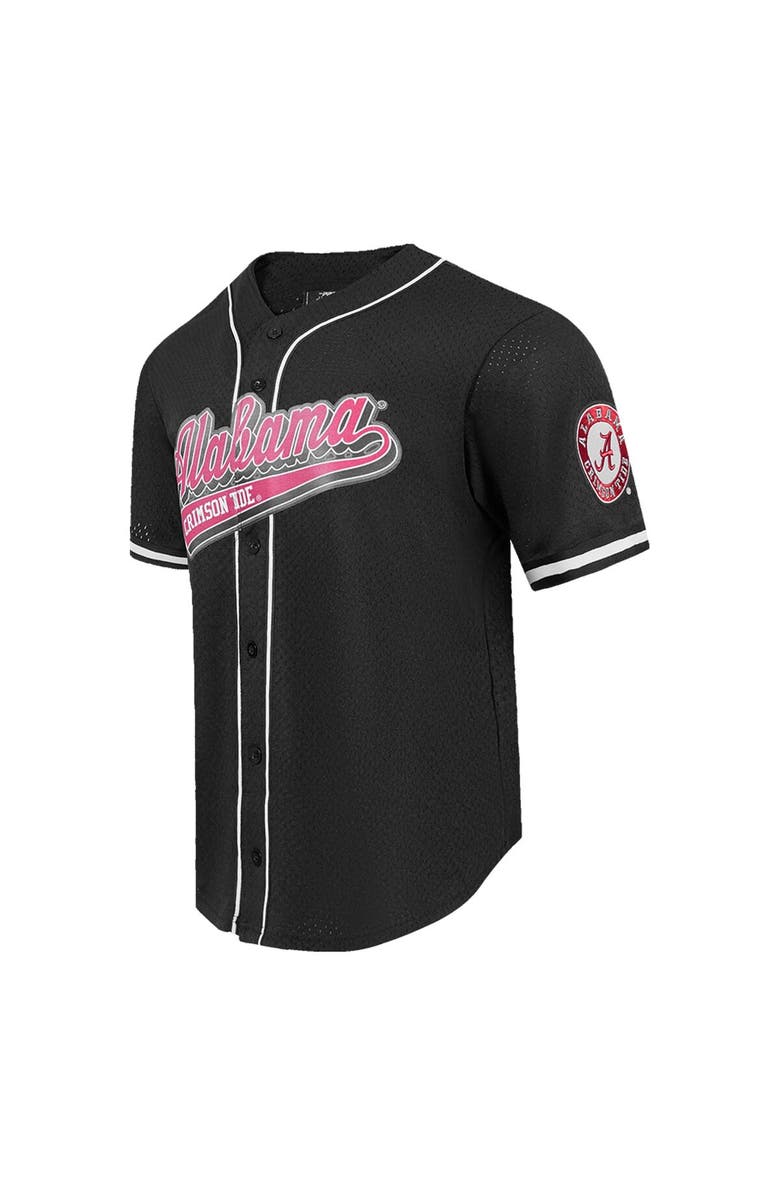 PRO STANDARD Men's Pro Standard Black Alabama Crimson Tide Mesh Full-Button Replica Baseball Jersey, Alternate, color, 