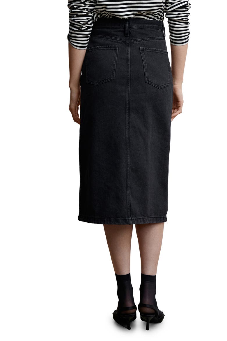 Denim Midi Skirt, Alternate, color, OPEN GREY