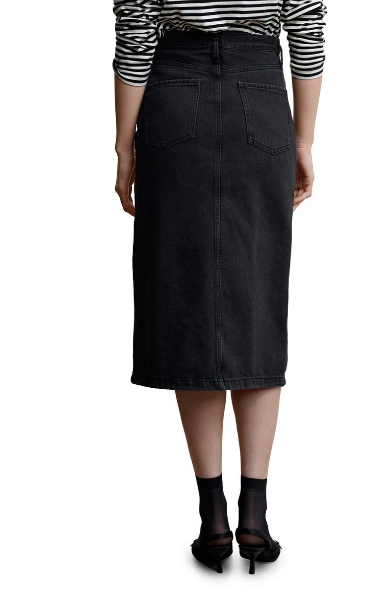 MANGO Denim Midi Skirt, Alternate, color,
