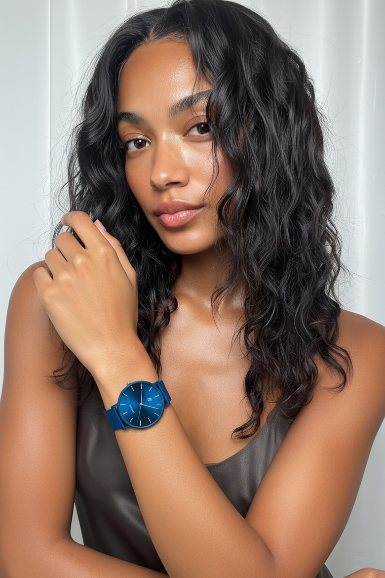 Advance Midnight Blue Mesh Bracelet Watch, 36MM, Alternate, color, Midnight Blue