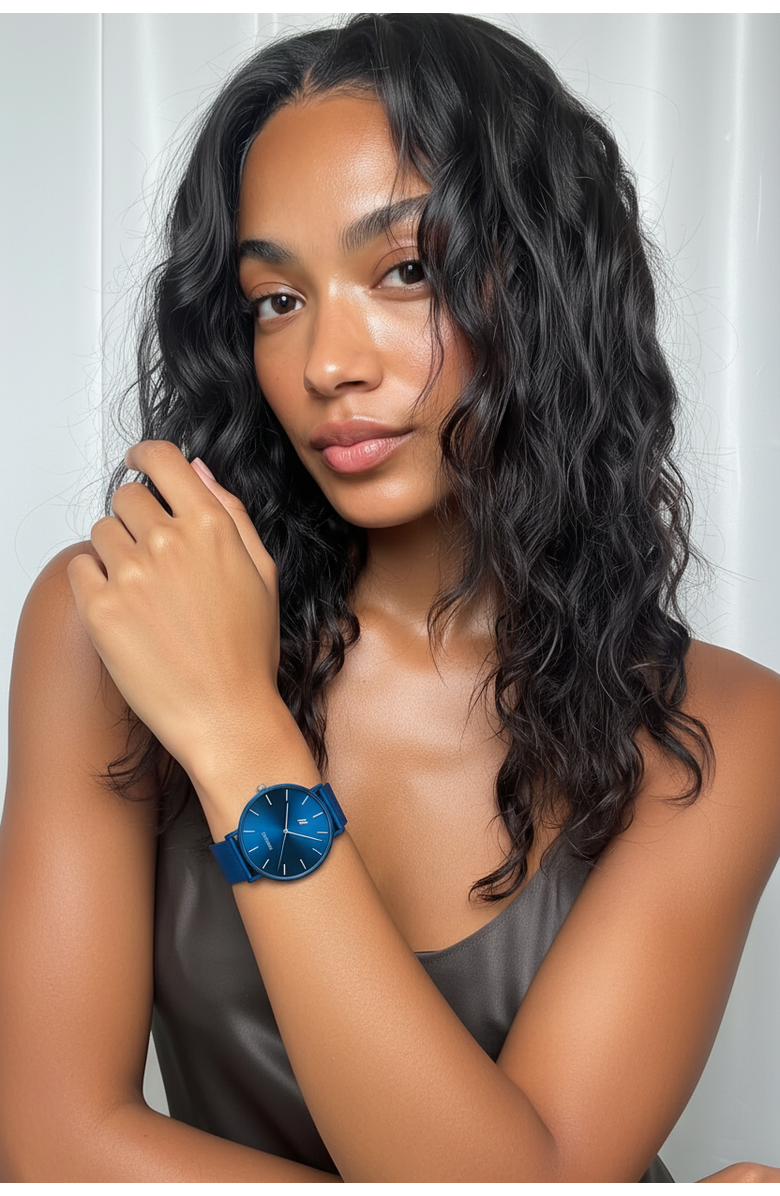 NCMPRBL Advance Midnight Blue Mesh Strap Watch, 36MM, Alternate, color, Midnight Blue