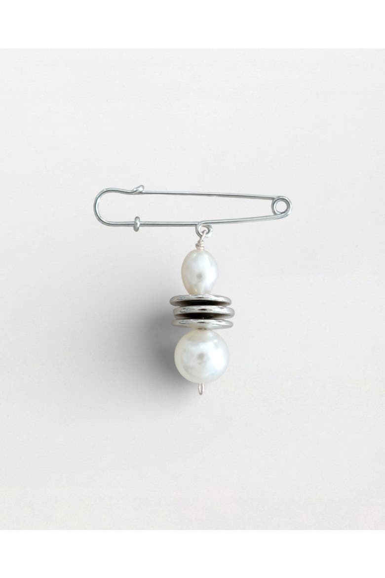 Moonkiss Brooch, Main, color, off White