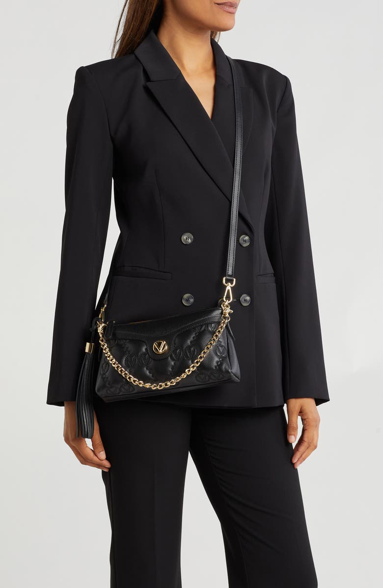 VALENTINO BY MARIO VALENTINO Anaias Monogram Leather Shoulder Bag, Alternate, color,