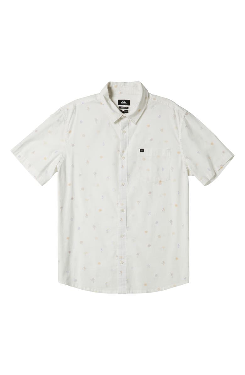 Quiksilver Heat Wave Short Sleeve Button-Up Shirt, Main, color, 