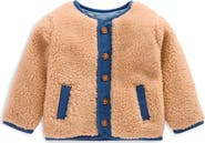 Mini Boden Kids' Teddy Button Front Jacket