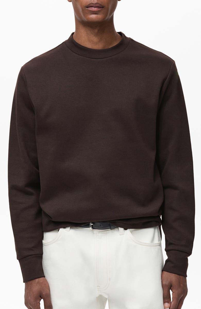 MANGO Regular Fit Cotton Blend Crewneck Sweatshirt, Main, color, 