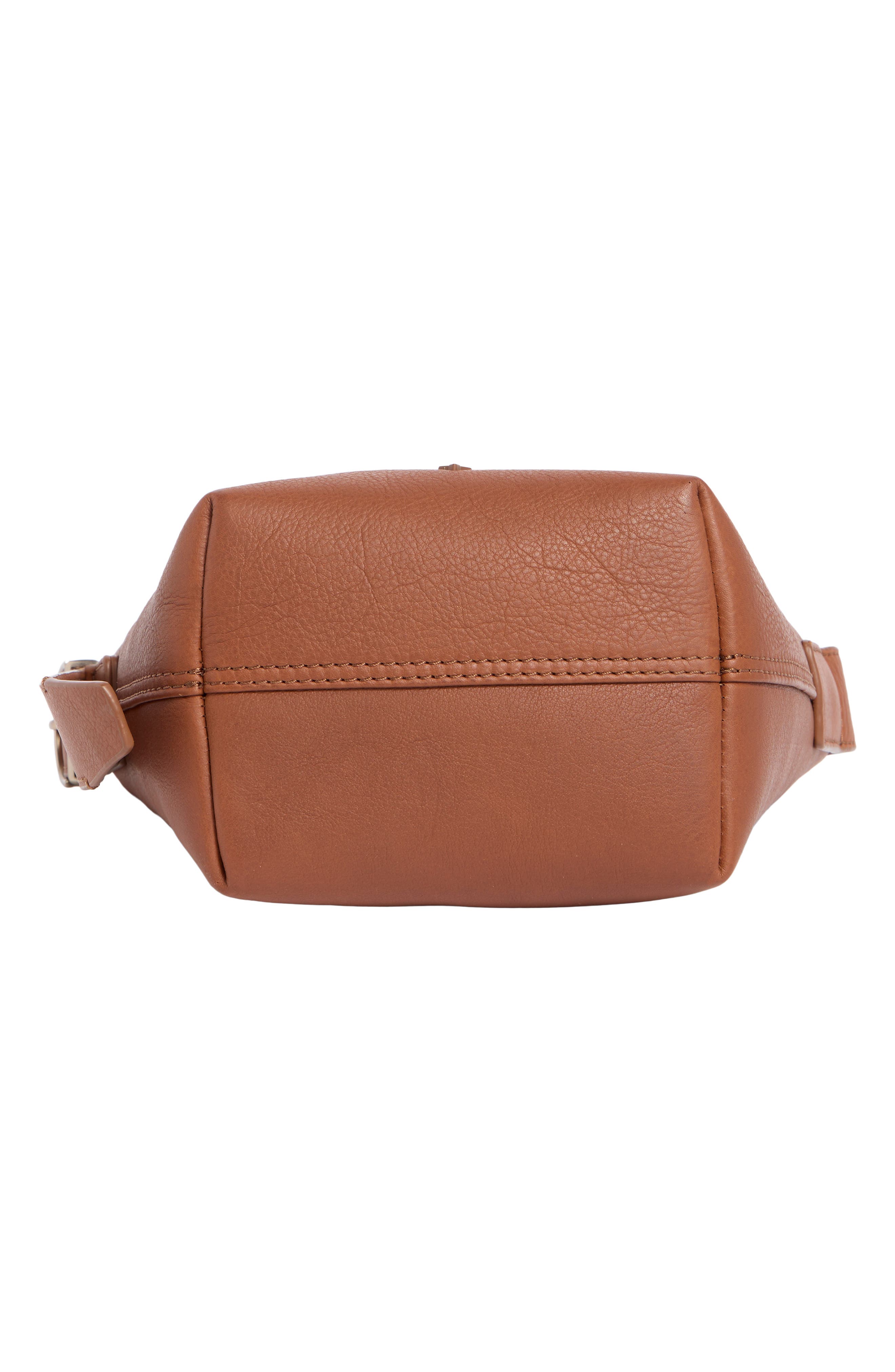 Jayden Leather Bucket Crossbody Bag, Alternate, color, CHESTNUT