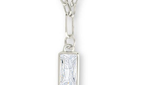 Sterling Forever Jodie Cubic Zirconia Pendant Layered Necklace In Silver