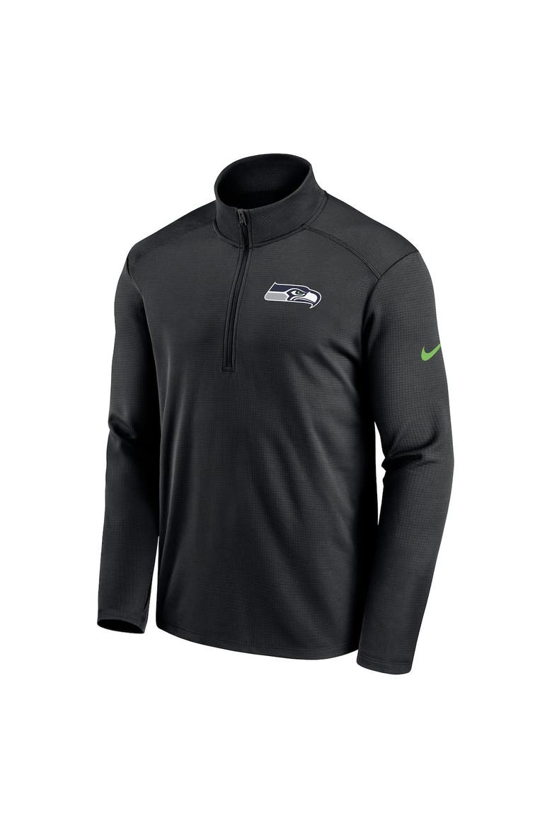 Men's Nike  Black Seattle Seahawks Pacer Half-Zip Top, Alternate, color, Black