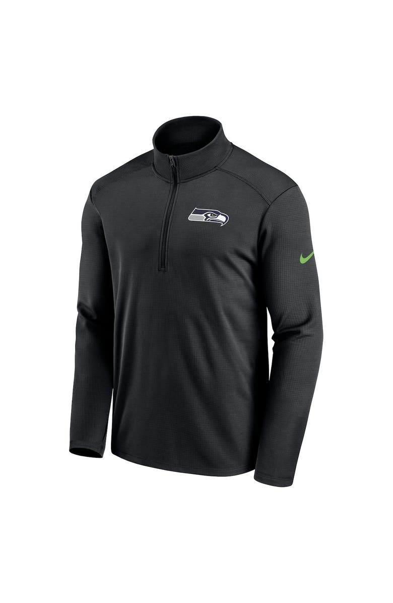 Nike Men's Nike  Black Seattle Seahawks Pacer Half-Zip Top, Alternate, color, 
