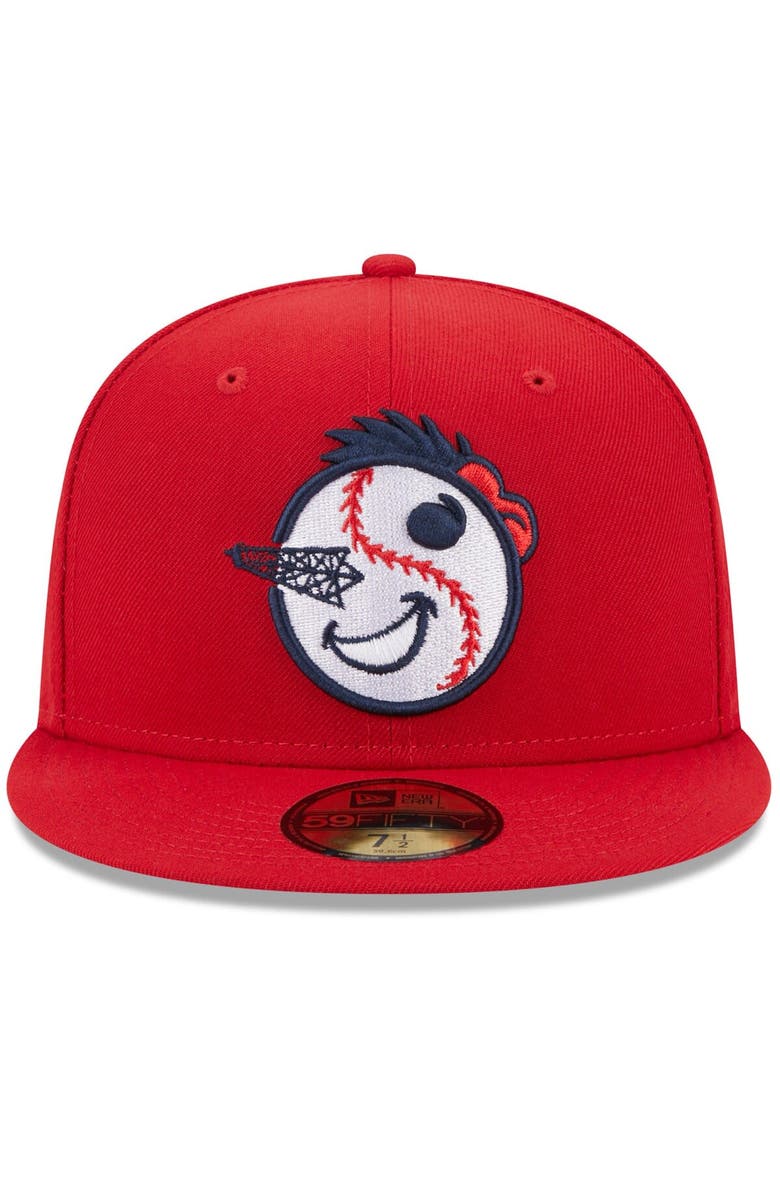 New Era Men's New Era Red Tulsa Drillers Authentic Collection Alternate Logo 59FIFTY Fitted Hat, Alternate, color, 