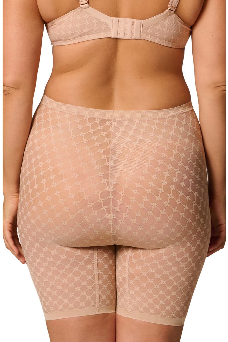 Plume Uplifting Embroidered Shaping Shorts, Alternate, color, PEAU ROSE