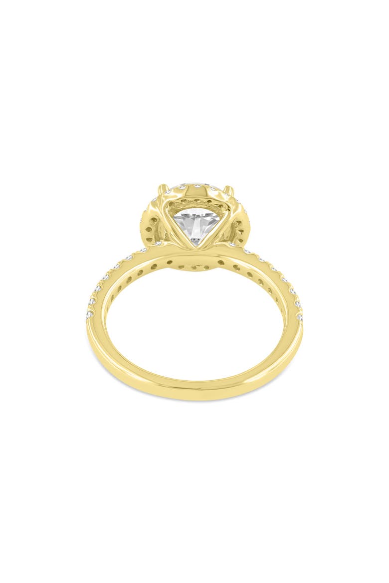 Niri 14K Yellow Gold Round Lab Grown Halo Cathedral Diamond Ring - 2.45 Ct, Alternate, color, 14K Yellow Gold