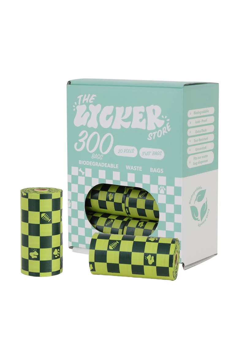13 in. x 9 in. Extra Thick Leak Proof Unscented Biodegradable Dog Poop Bags, Green, Main, color, Green