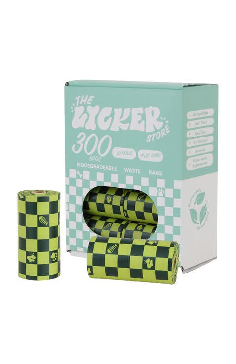 13 in. x 9 in. Extra Thick Leak Proof Unscented Biodegradable Dog Poop Bags, Green