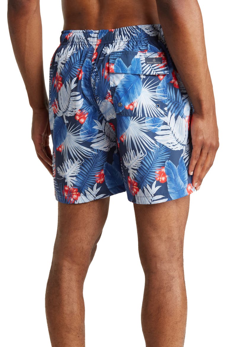 Hot Tropics Swim Trunks, Alternate, color, NAVY
