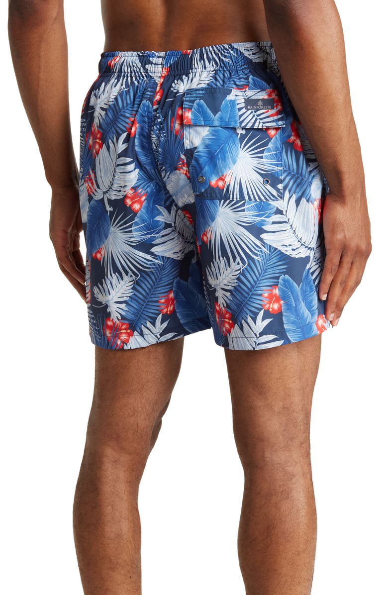 Rainforest Hot Tropics Swim Trunks, Alternate, color, 