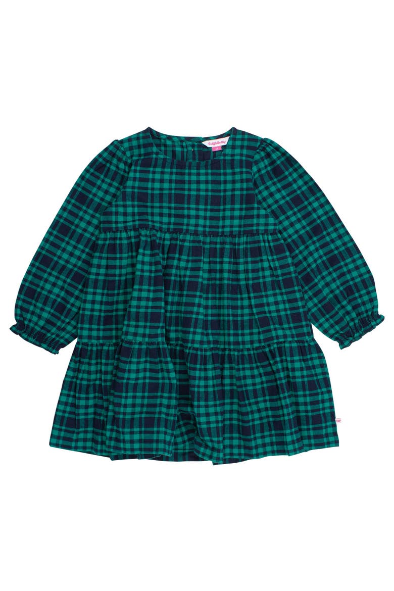 Woven Long Sleeve Tiered Twirl Dress, Main, color, Hayden Plaid