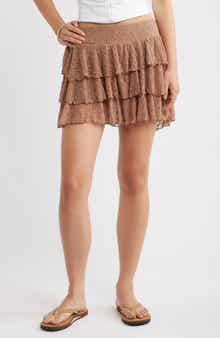 Lace Tiered Mini Skort