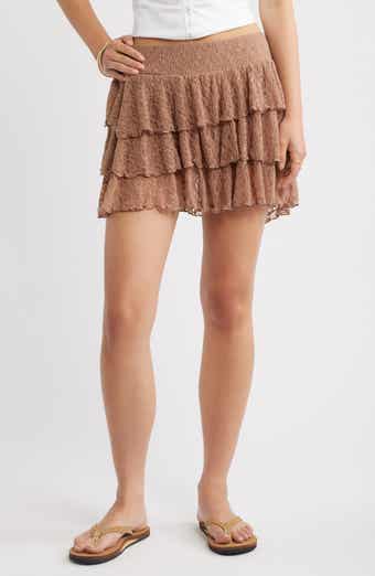 Lace Tiered Mini Skort