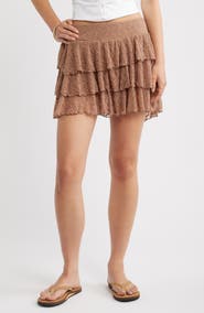 BP. Lace Tiered Mini Skort