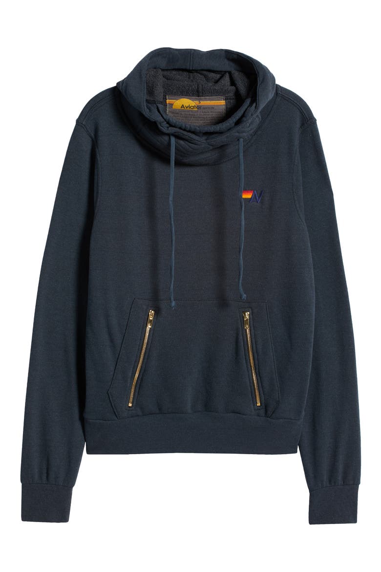 Bolt Ninja Cotton Blend Hoodie, Alternate, color, CHARCOAL/ MINT