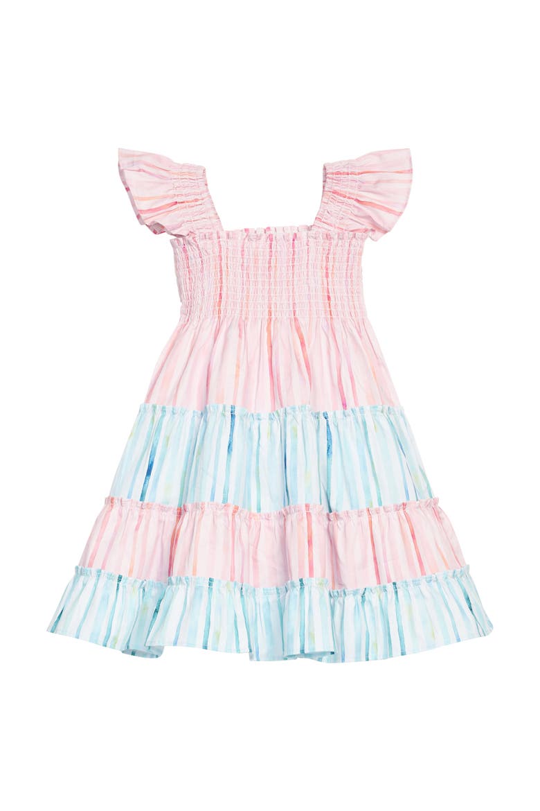 Kids' Twirl Dress, Main, color, Watercolor Multi Stripe