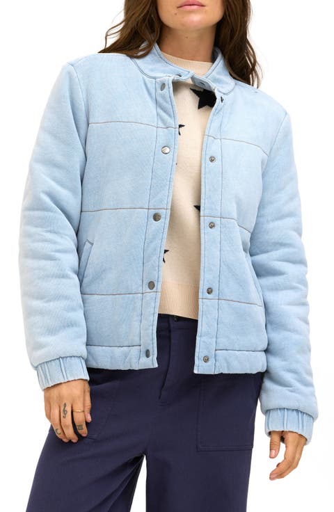 Malia Quilted Denim Puffer Jacket