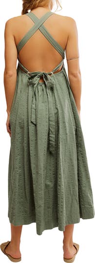 Poppy Cotton Seersucker Midi Dress