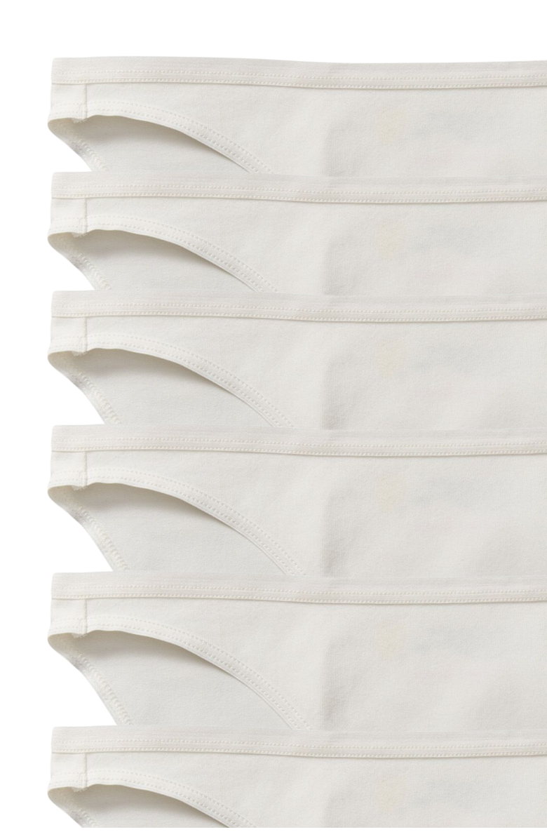 Yellowberry Sunny Cotton Underwear 8PK, Alternate, color, White