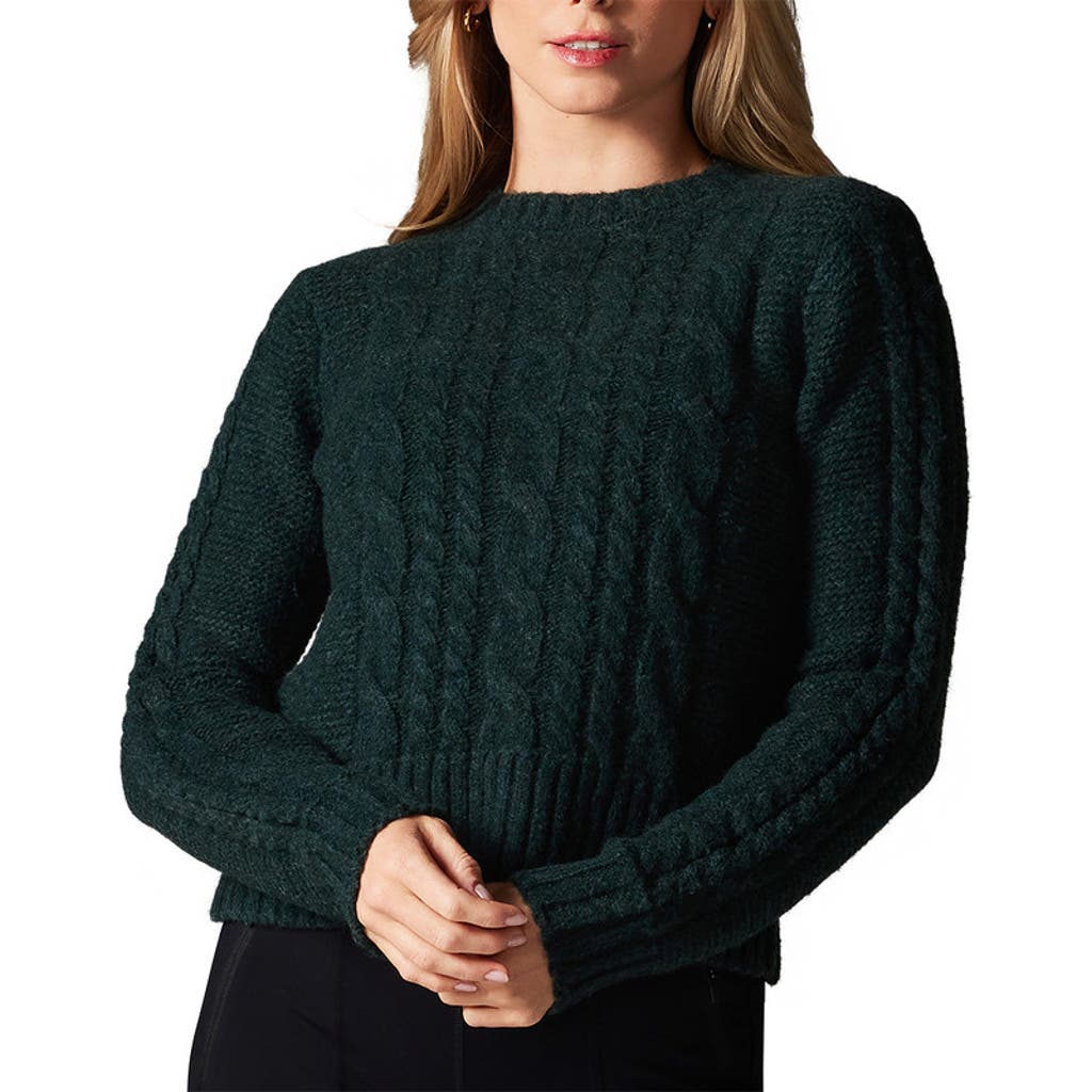 Tavi Classic Cable Sweater In Green