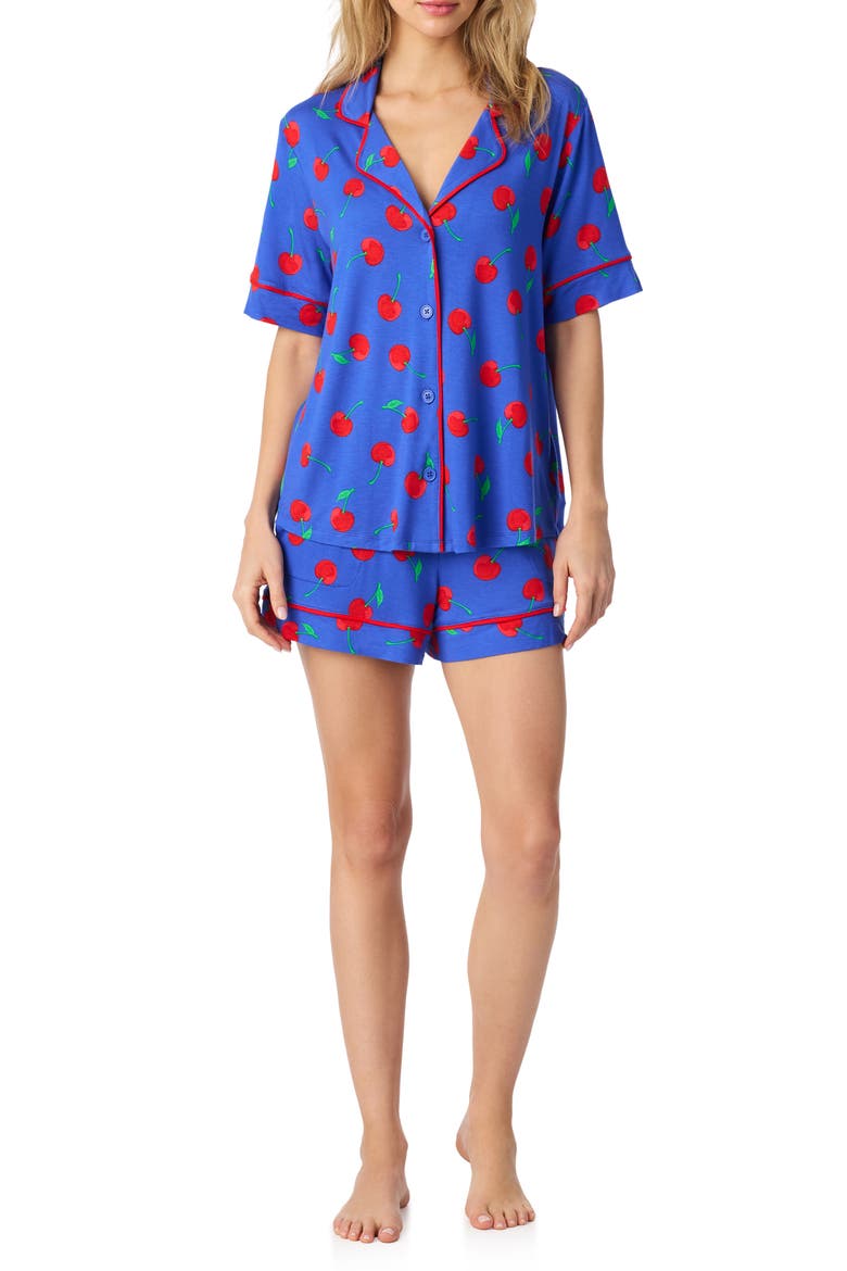 Print Short Pajamas, Main, color, BLUE PRINT