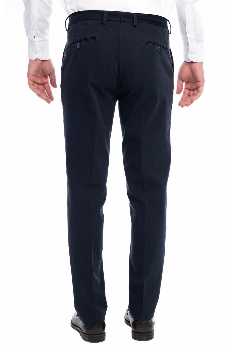 Stretch Cotton Casual Fashion Pants, Alternate, color, NAVY BLUE